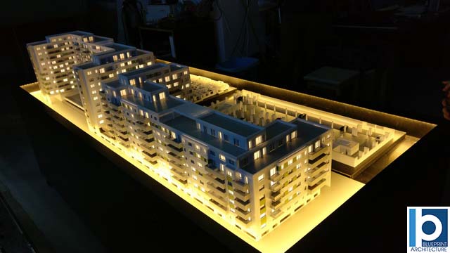 Maqueta de arquitectura residencial