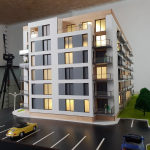 maqueta Edificio de viviendas