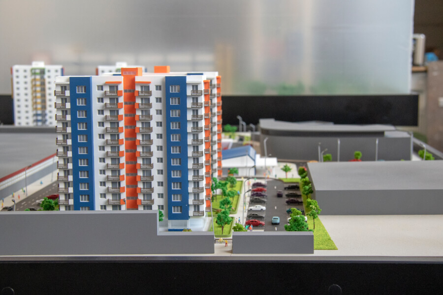 Maqueta bloque viviendas
