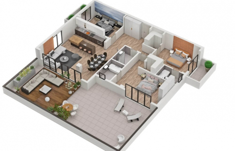 Planta arquitectonica 3D