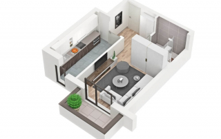 planta 3d arquitectonica