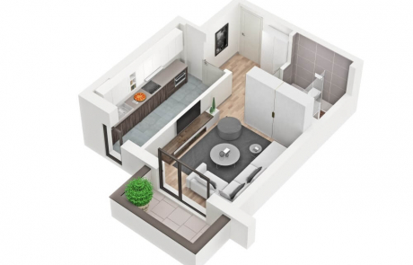 planta 3d arquitectonica