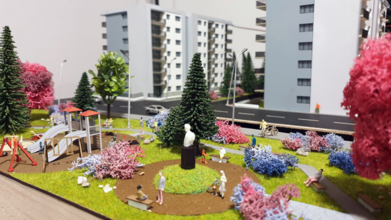 Maqueta parque infantil