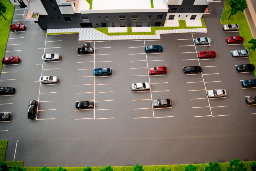 maqueta de estacionamiento