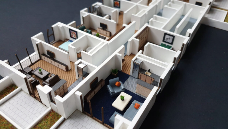 maqueta espacio interior