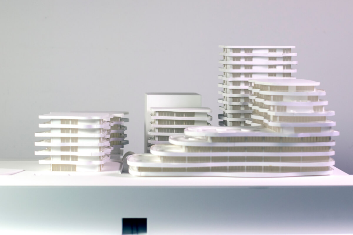 maqueta Hotel y Edificio de viviendas