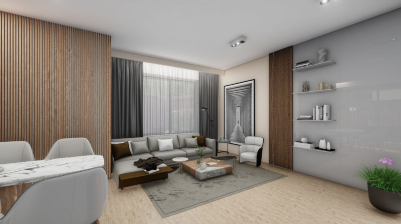 3d render de un interior de habitación