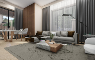 3d render interior de habitación