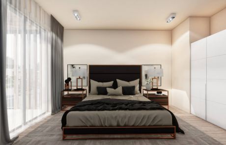 Render de un dormitorio Render de un dormitorio