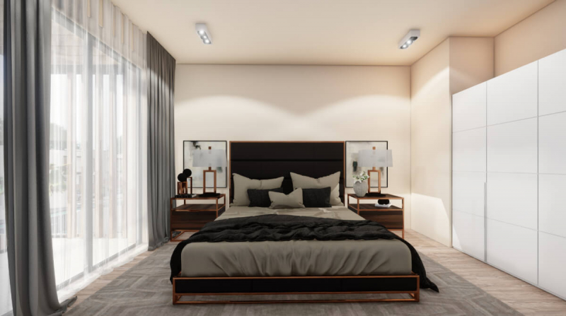 Render de un dormitorio