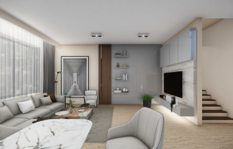 Render de una casa residencial Render de una casa residencial