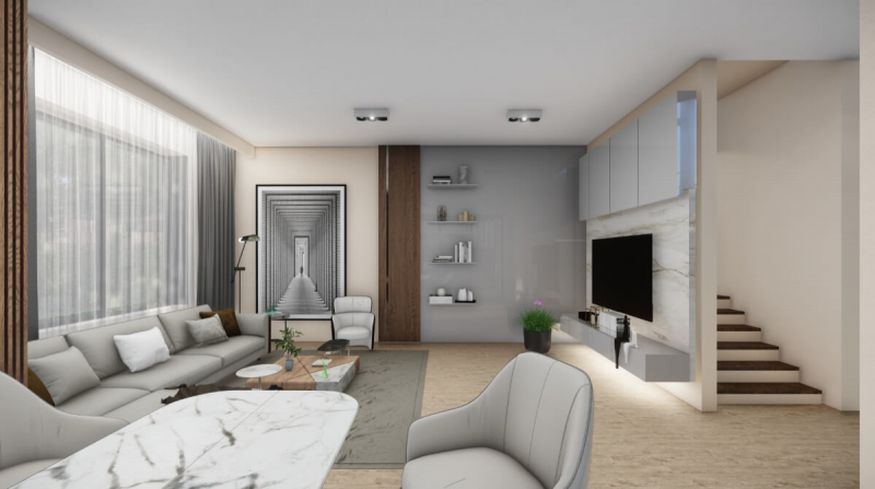 Render de una casa residencial