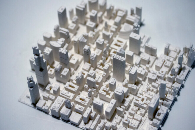 Maqueta de planificación urbana de Chicago