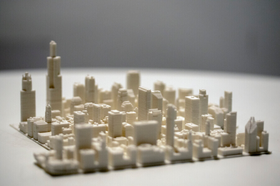 Maqueta de planificación urbana