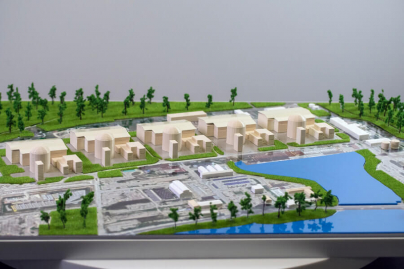 Maqueta de una central nuclear