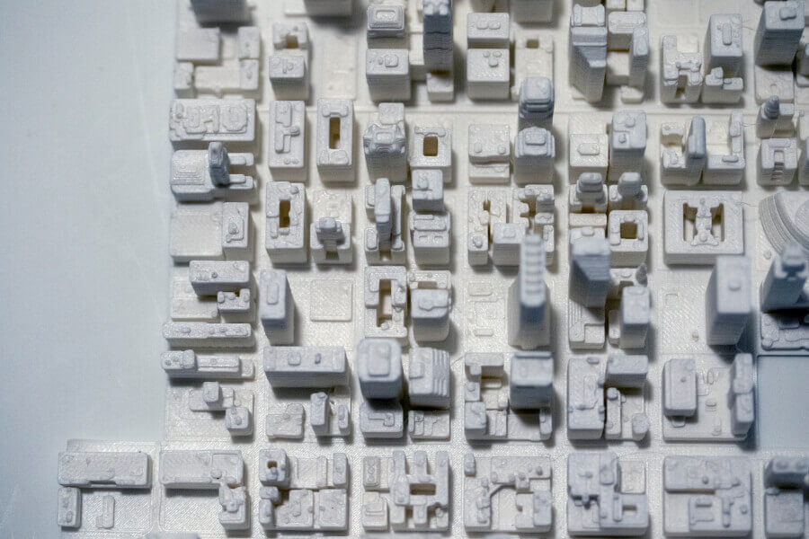 Maqueta urbana impreso en 3d