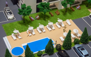 Maqueta piscina hotel