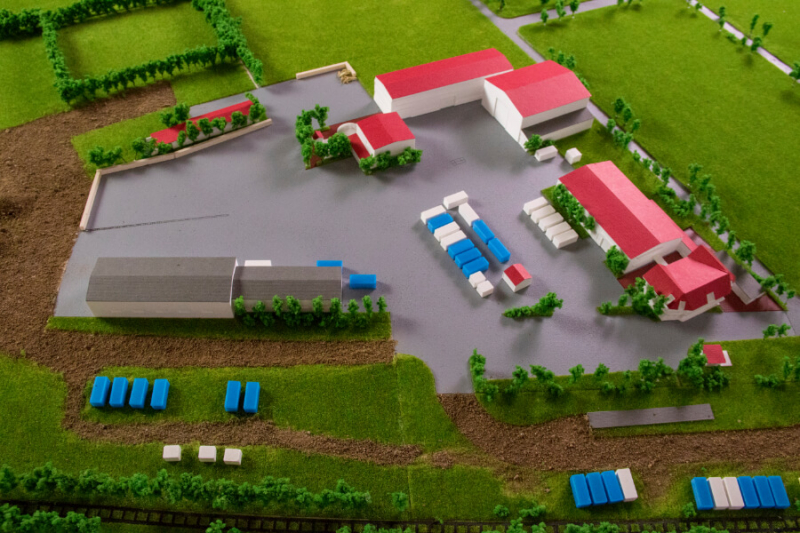 Maqueta centro de reciclaje