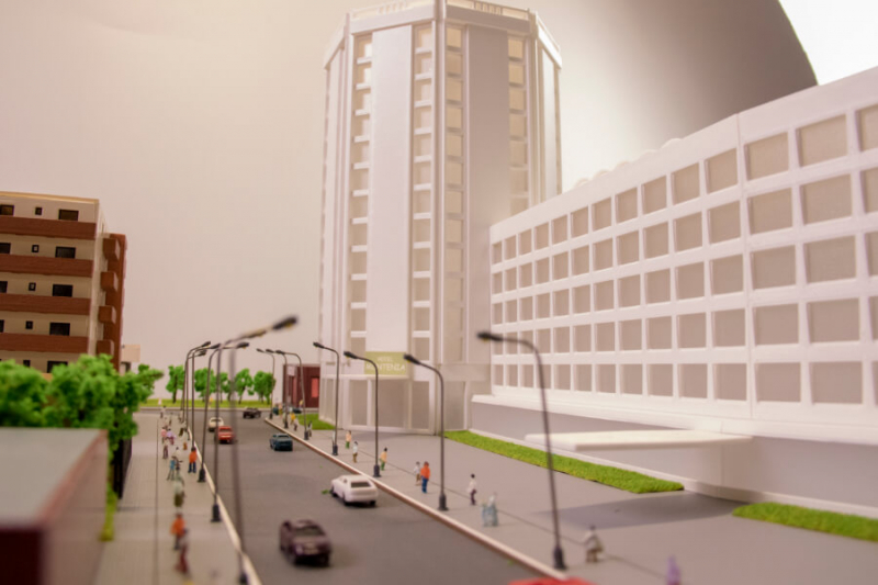 Maqueta de un hotel
