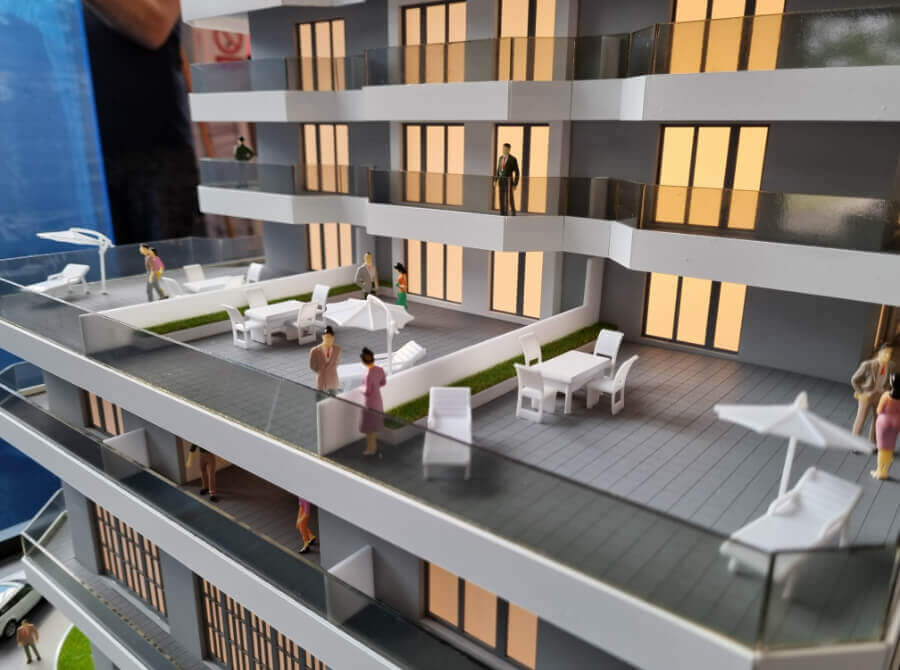Maqueta de un Edificio de Viviendas