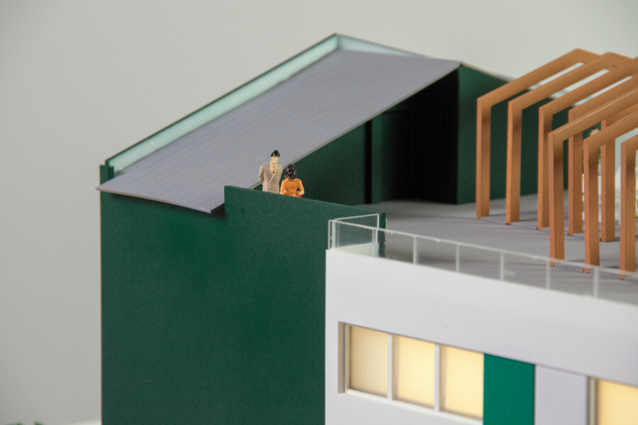 Maqueta del edificio de oficinas