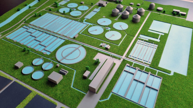 Maqueta Planta de Tratamiento de Aguas residuales