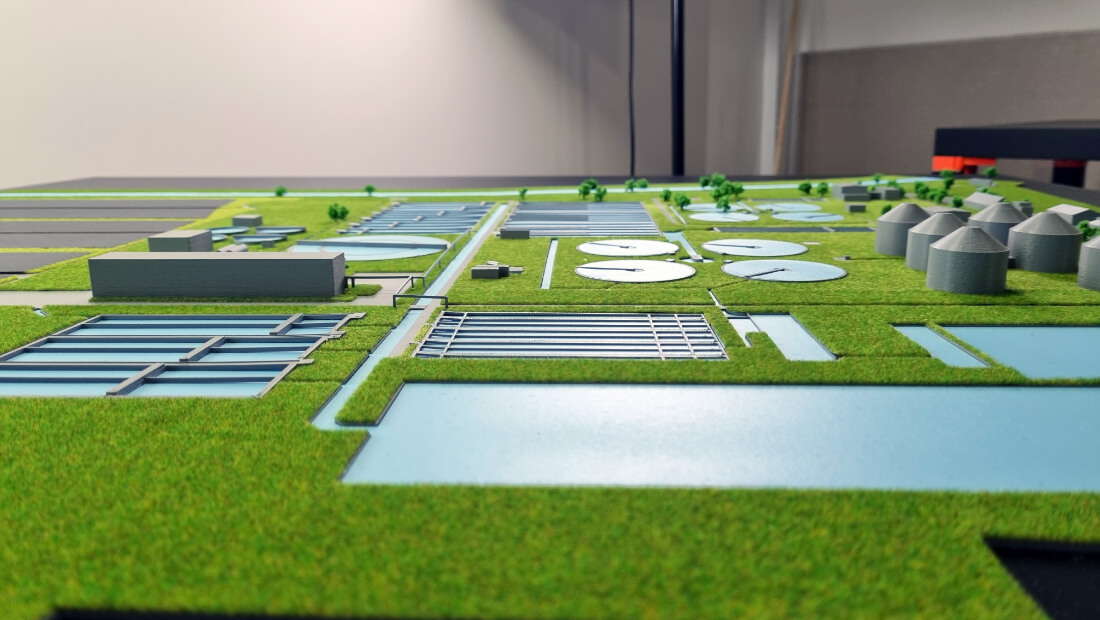 Maqueta Planta de Tratamiento de Aguas residuales domésticas