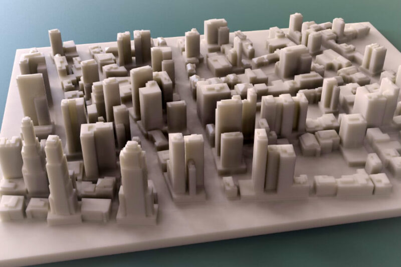 Maqueta de urbanismo impresas en 3D