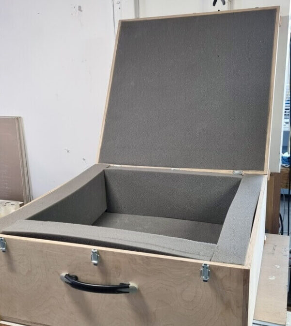 caja de transporte de madera