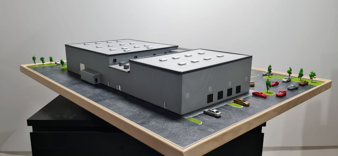 Maqueta de un almacén