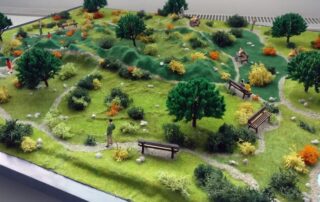 maqueta de paisaje natural