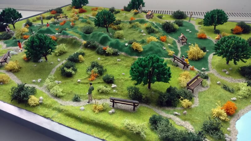 maqueta de paisaje natural