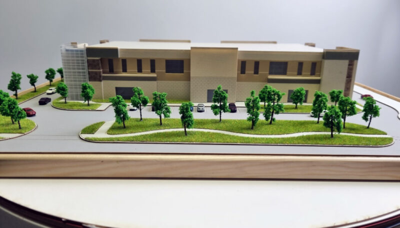 maqueta almacén centro de distribución