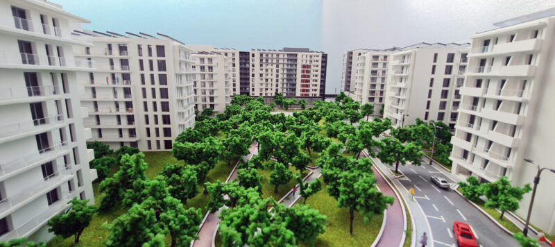 Maqueta Edificios de Apartamentos