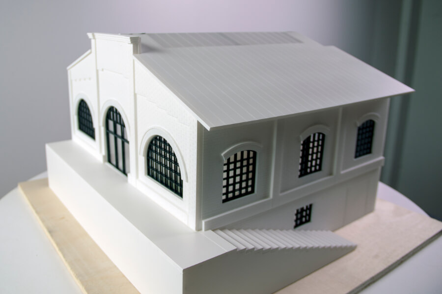 maqueta de una antigua fábrica
