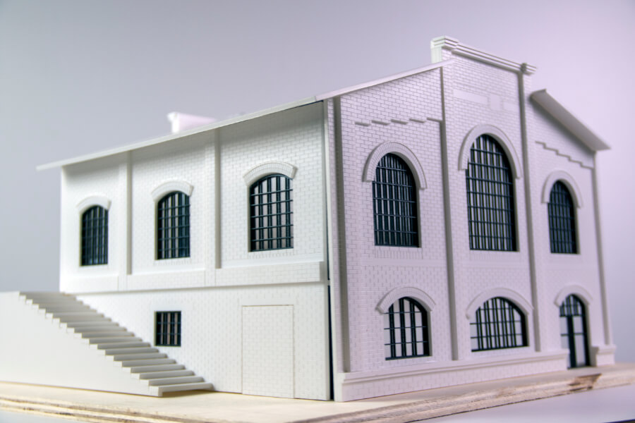 maqueta transformación de una antigua fábrica