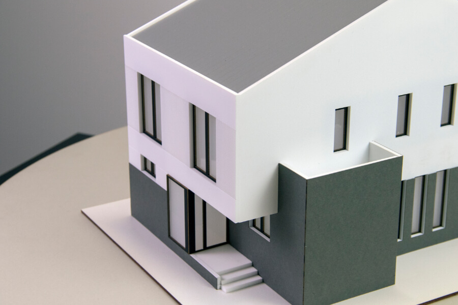 Maqueta de una casa desmontable