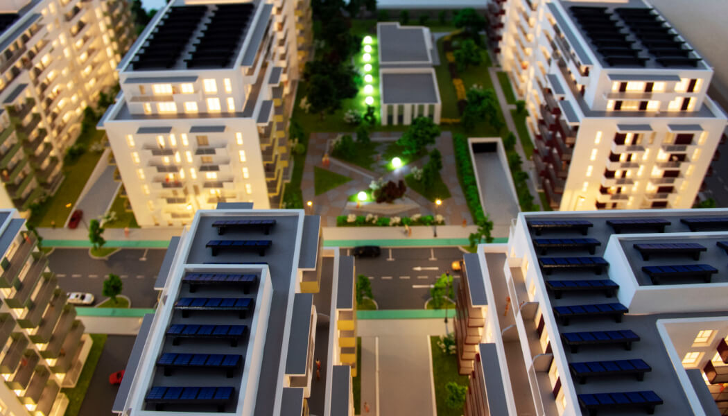 Maqueta de arquitectura residencial