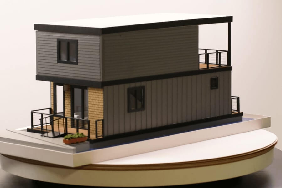Maqueta casa flotante
