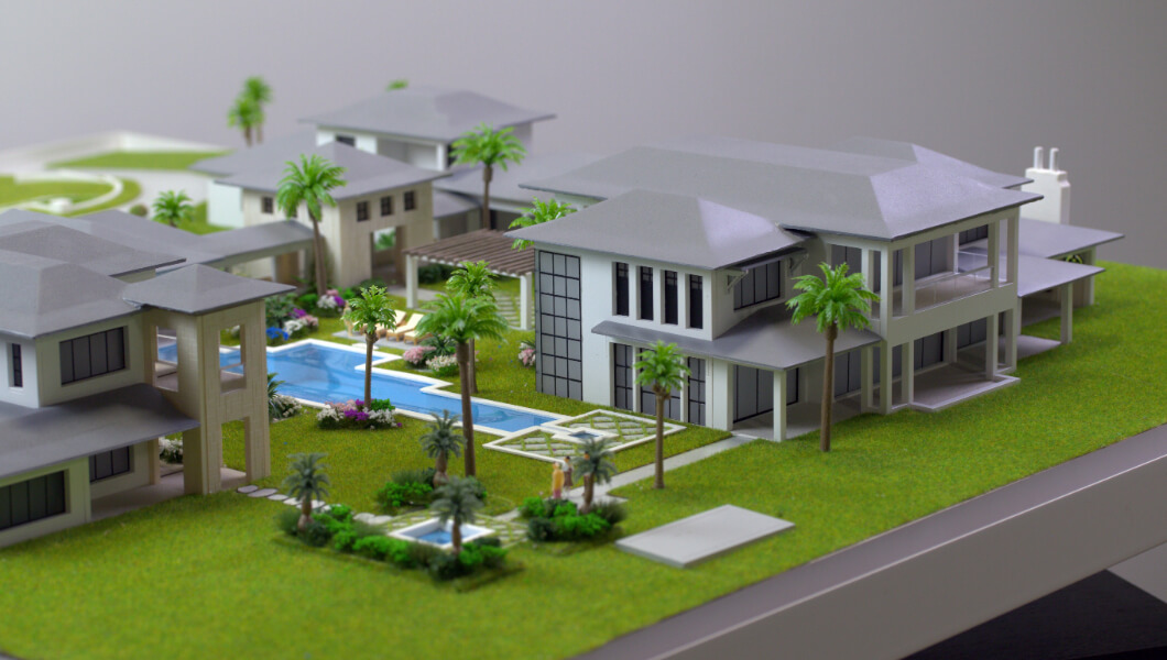 maqueta de arquitectura villa
