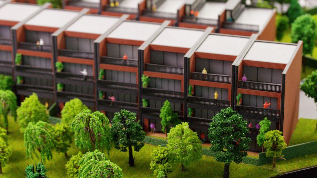 Maqueta de viviendas para promoción