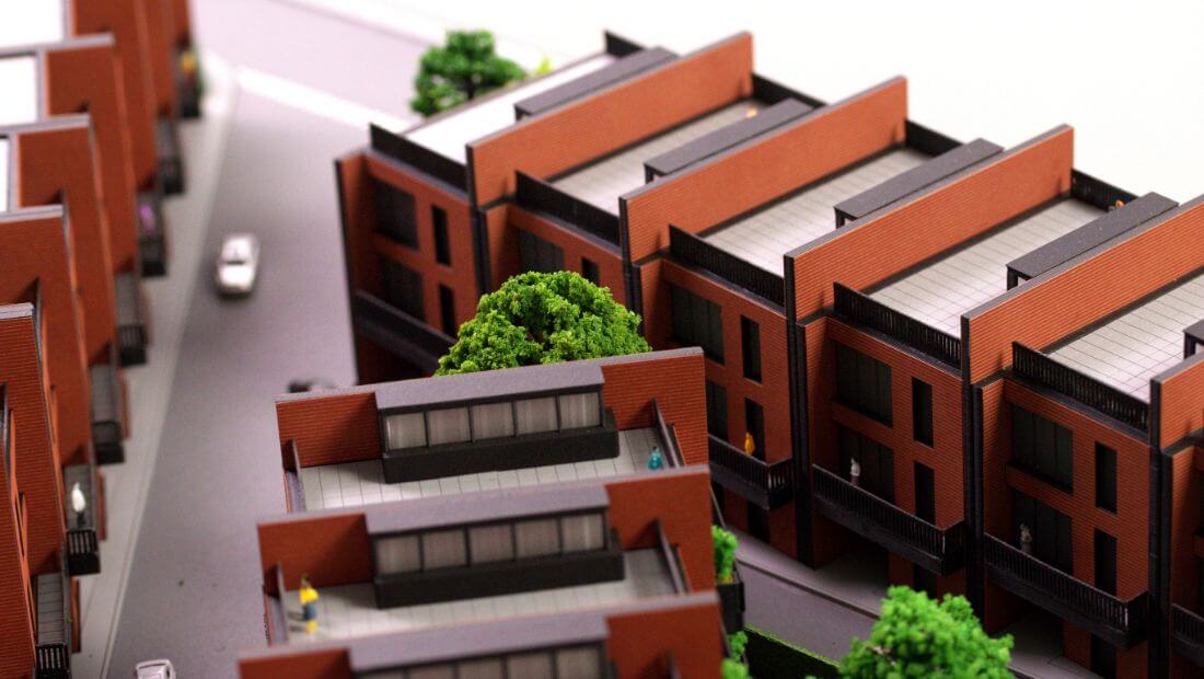 maqueta Chalets adosados