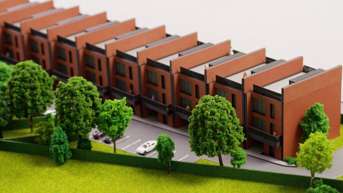maqueta viviendas adosadas