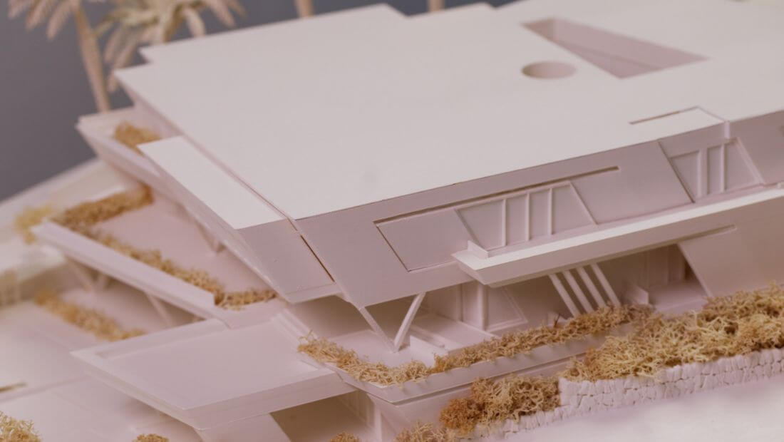 maqueta arquitectura residencia contemporánea