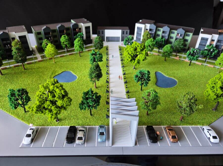 Maqueta de campus universitario