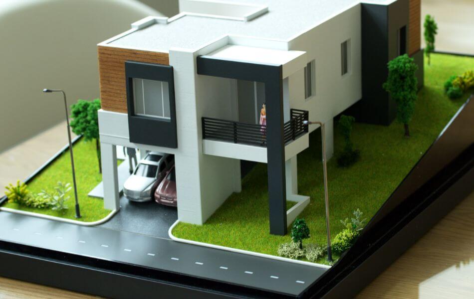 Maqueta de una casa Moderna