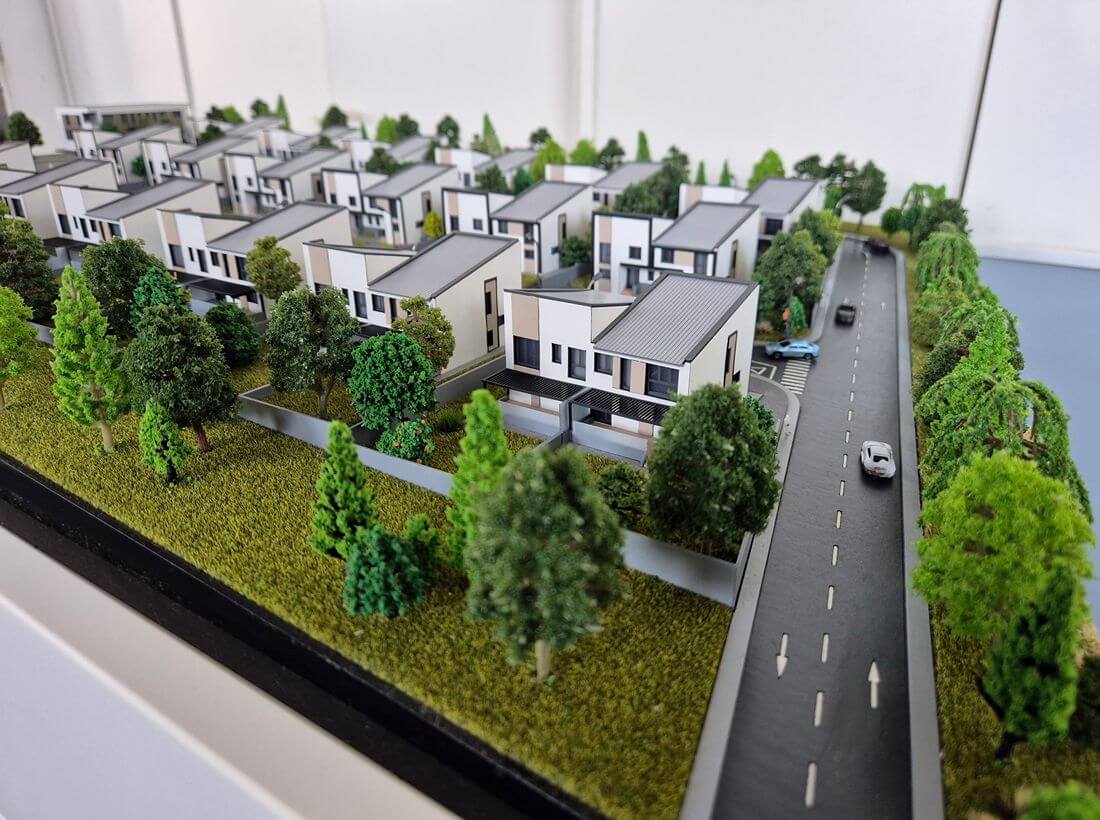 Maqueta arquitectónica residencial
