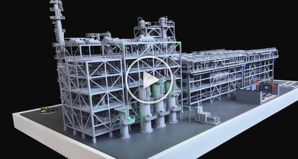 Maqueta de Arquitectura de una Planta Industrial