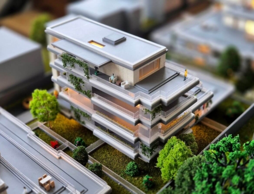 Maqueta arquitectónica complejo residencial